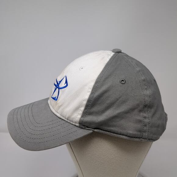 Under Armour Snapback Cap Gray One Size Adjustable Embroidered Vented Holes - Picture 3 of 10